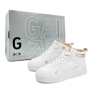 GAIRENPU Microfiber Leather Mid top Skateboard Shoes Men's