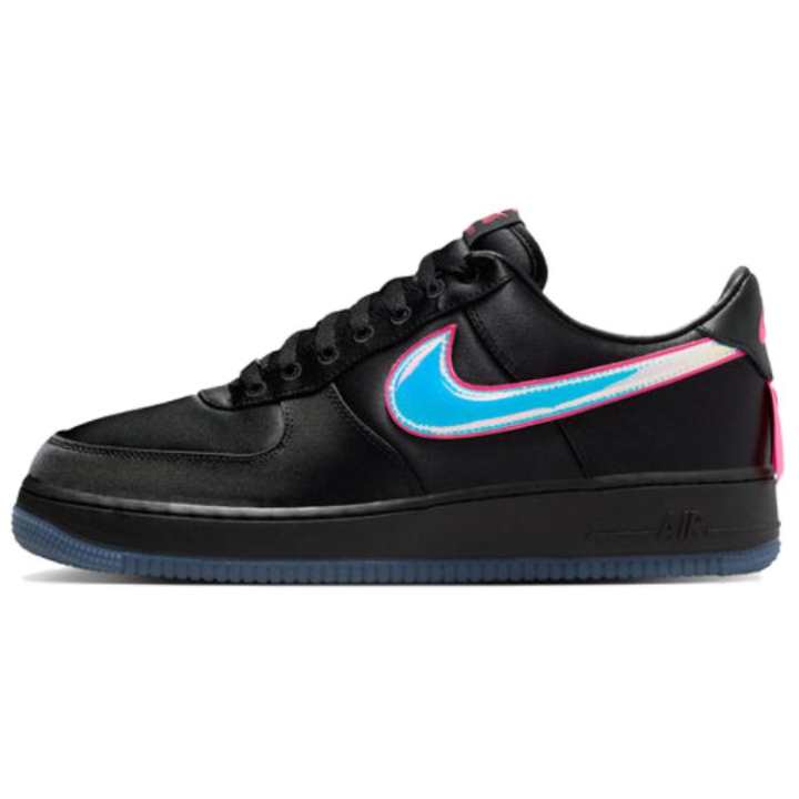 Nike Nike Air Force 1 Abrasion Resistant Abrasion Resistant Low top Skateboard Shoes Men's Black Pink