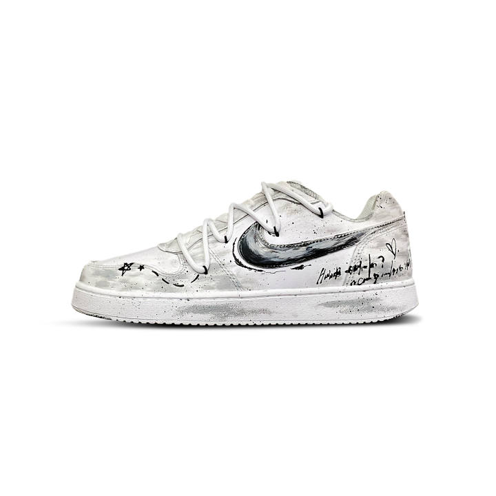 Nike Nike EBERNON Tower Rabbit Coexistence Cushioning, Wear Resistant Low top Skateboard Shoes Men's Gray White
