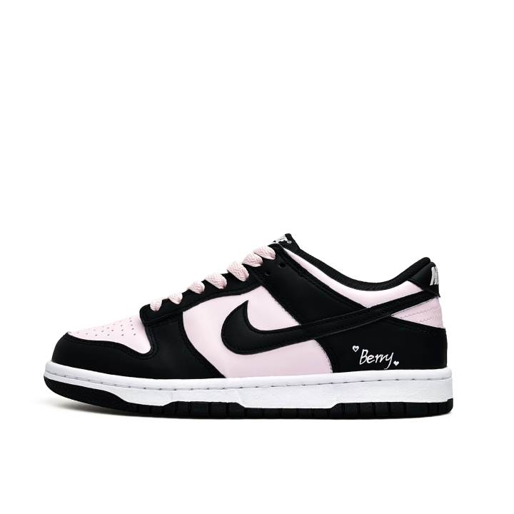 Nike Nike Dunk Spring Summer, All Season, Commute, Ambient Abrasion Resistant Low top Skateboard Shoes Unisex Black Pink