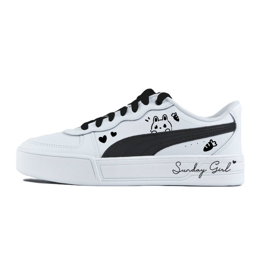 PUMA Skye Abrasion Resistant Balance Low top Skateboard Shoes Women's White