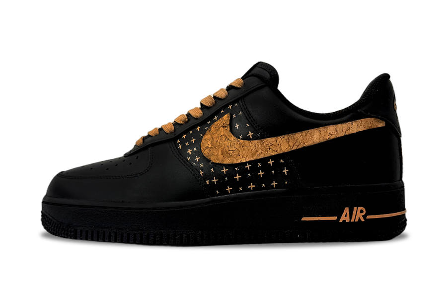 Nike Nike Air Force 1 Star Dawn Abrasion Resistant Low top Skateboard Shoes Unisex Black