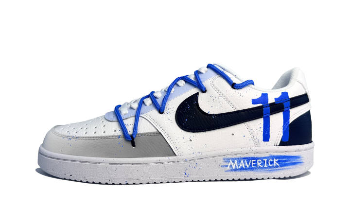 Nike Nike Court Vision 1 Mavericks Abrasion Resistant Low top Skateboard Shoes Unisex Light Blue