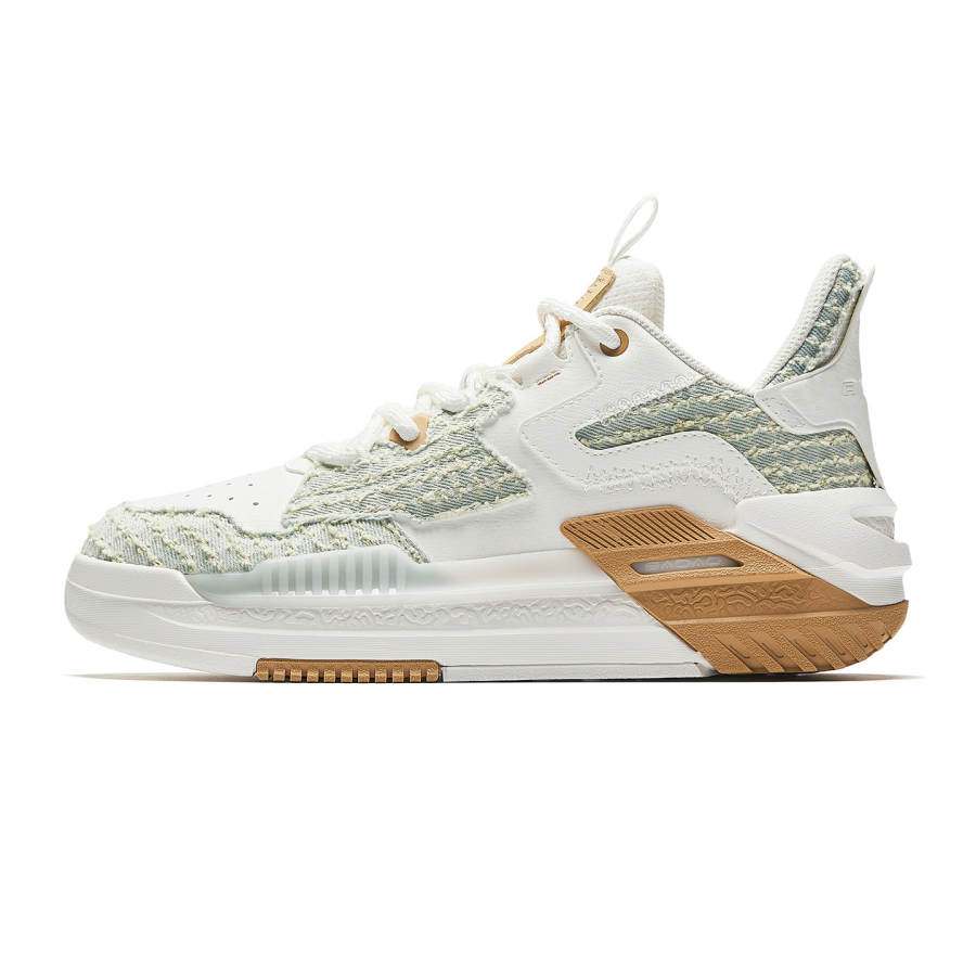 ANTA Skateboard Shoes Women's Low Top Papyrus White/Directory Blue 4