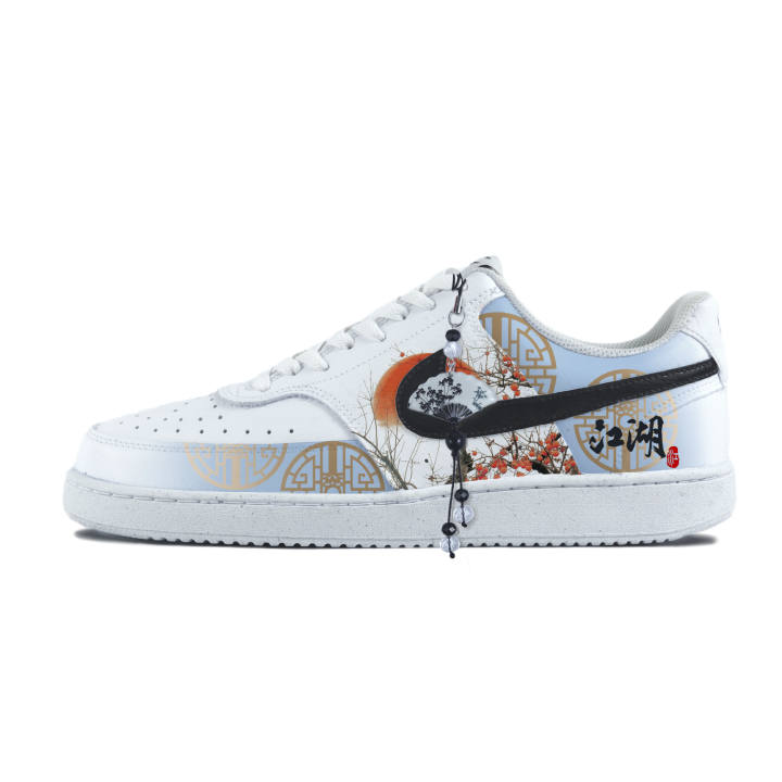 Nike Nike Court Vision 1 Abrasion Resistant Low top Skateboard Shoes Unisex White