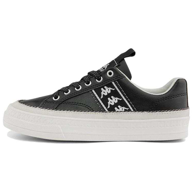 Kappa Coverage Slip Resistant And Abrasion Resistant Low top Skateboard Shoes Unisex Black