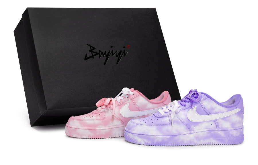 Nike Nike Air Force 1 Low top Skateboard Shoes Unisex White Purple Pink