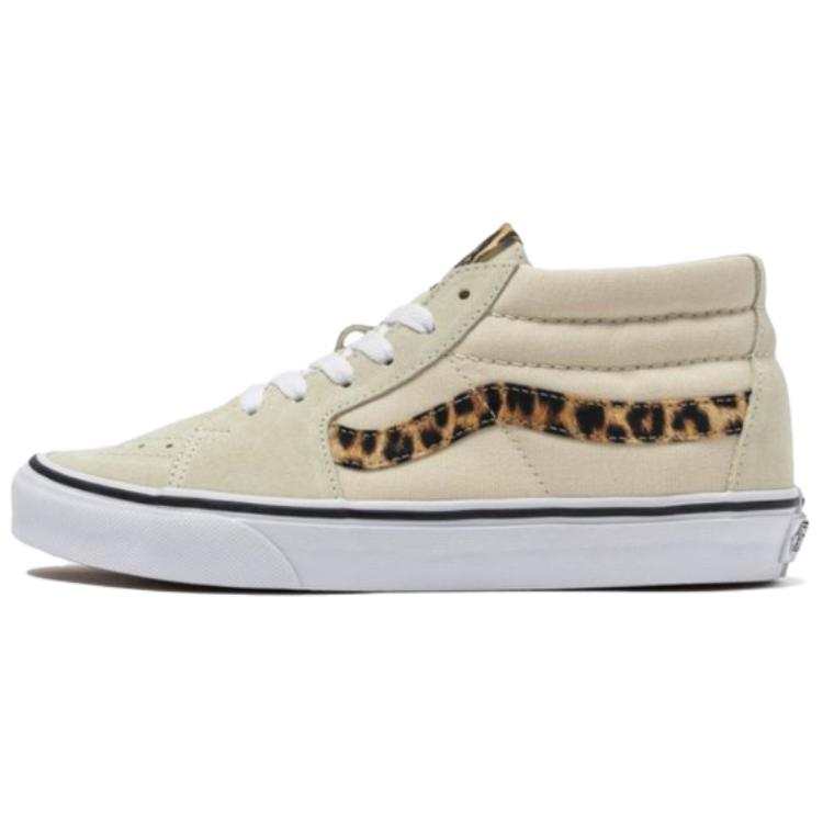 Vans SK8 MID Slip Resistant Mid top Skateboard Shoes Unisex Beige