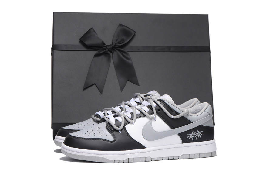 Nike Nike Dunk Abrasion Resistant Low top Skateboard Shoes Unisex Gray White