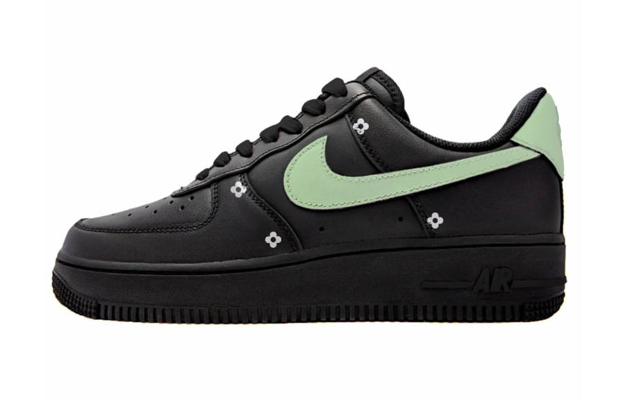 Nike Nike Air Force 1 Puppy Fragment Low top Skateboard Shoes Women's Black