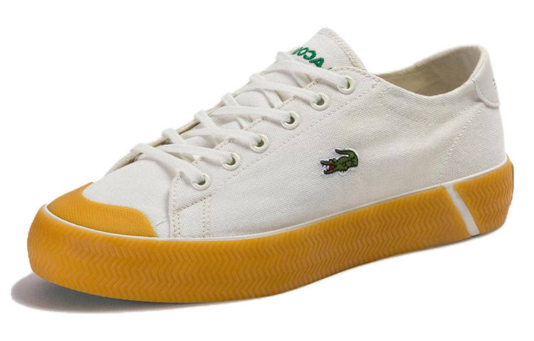 LACOSTE Gripshot Canvas Low top Skateboard Shoes Women's Beige