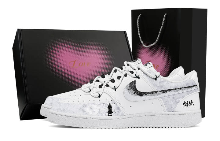 Nike Nike Court Vision 1 Low top Skateboard Shoes Men's White