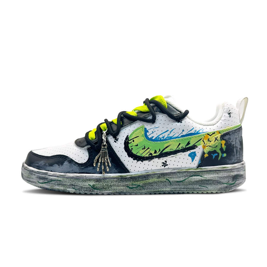 Nike Nike Court Borough Ruined Ruins Ghost Hand Synthetic Leather Abrasion Resistant Low top Skateboard Shoes Men's