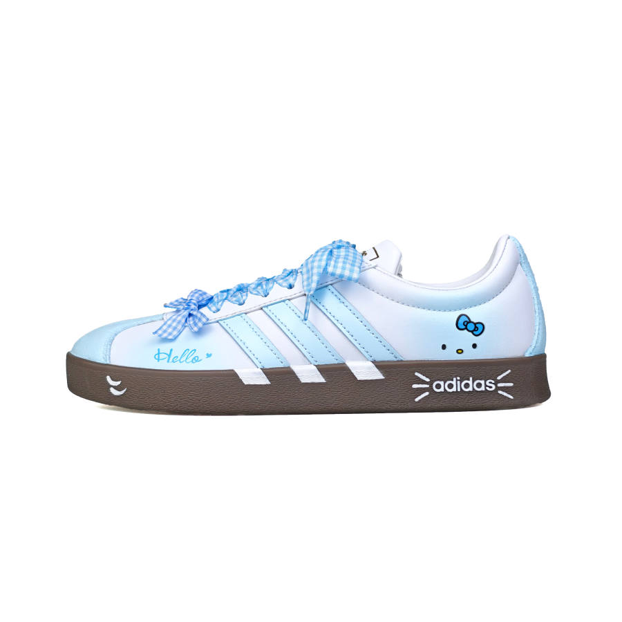 Adidas Adidas Vl Court Classic Little Blue Meow Wear resistant And Lightweight Skateboard Shoes Unisex Blue White