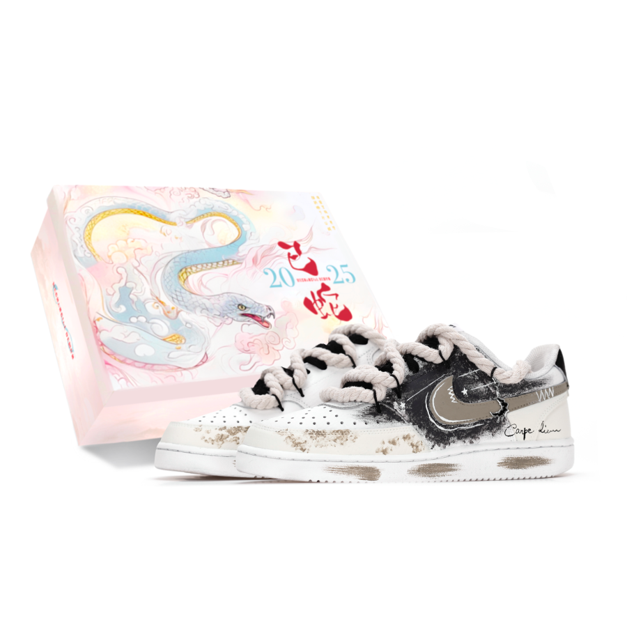 Nike Nike Court Vision 1 Mechanical Spirit, Moon Shadow Cushioning, Wear Resistant Low top Skateboard Shoes Unisex