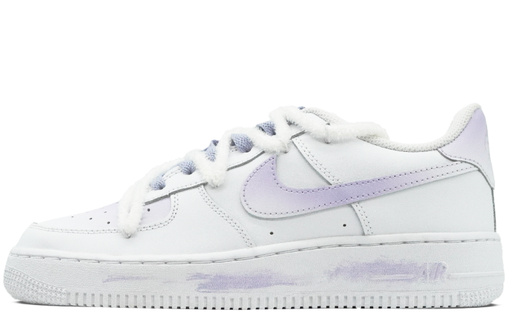 Nike Nike Air Force 1 Slip Resistant Abrasion Resistant Low top Skateboard Shoes Women's Violet