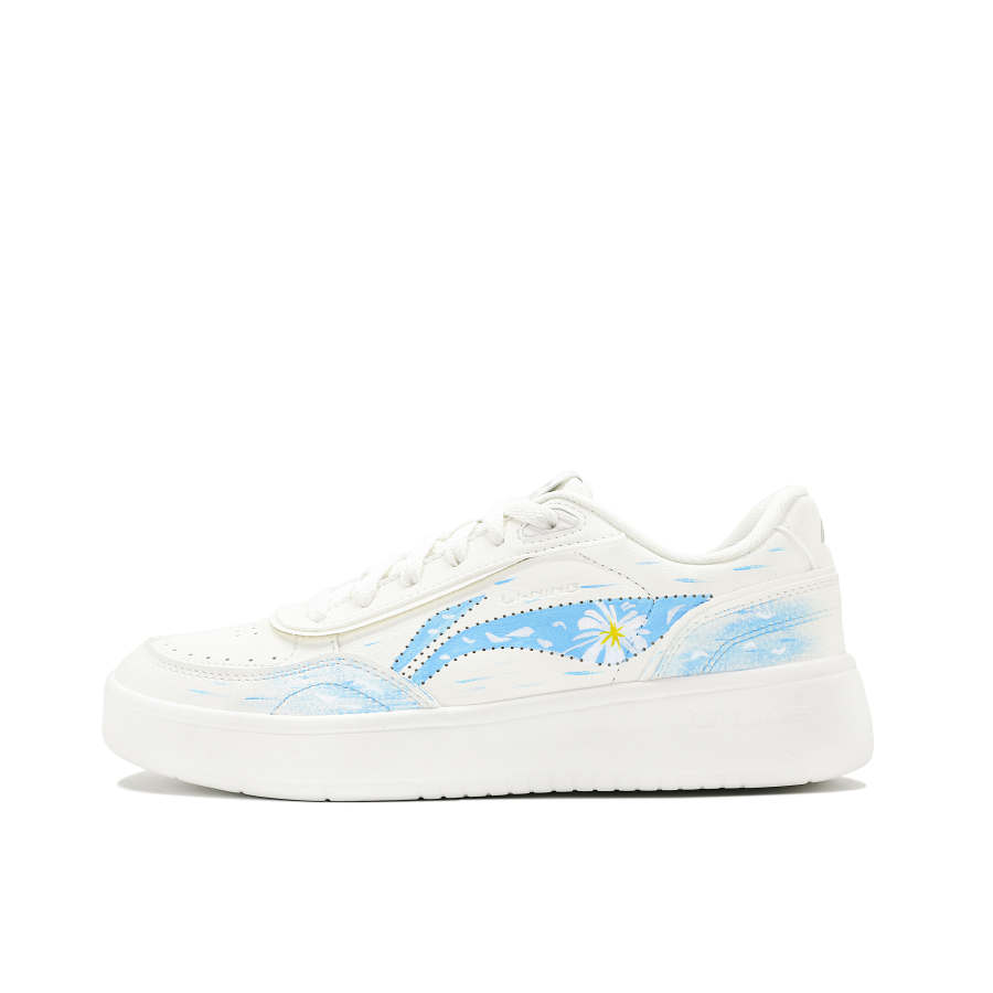 Li-Ning Li Ning Sourdough Slip Resistant Cushioning Abrasion Resistant Low top Skateboard Shoes Women's Blue White