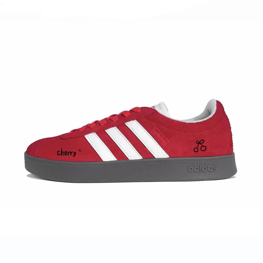 Adidas Adidas VL COURT 2.0 Cushioning Abrasion Resistant Cushioning, Wear Resistant Low top Skateboard Shoes Unisex Red