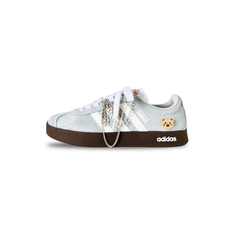 Adidas Adidas VL COURT 2.0 Lifestyle YIMING Manufacturing, Gummies Little Gray Bear Balance Low top Skateboard Shoes Unisex