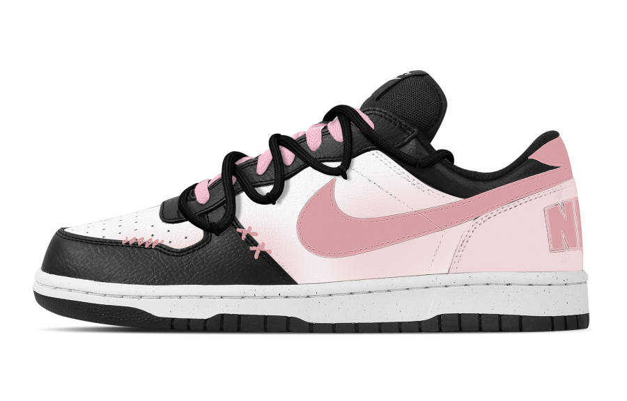 Nike Nike Big Tokyo Travel Abrasion Resistant Breathable Low top Skateboard Shoes Men's Black White Pink