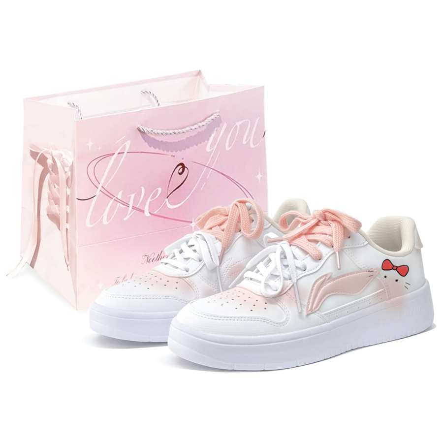 Li-Ning Li Ning Floating Boat Shopping Bag, Blush Cat, First Moon Culture Thermal Abrasion Resistant Lightweight