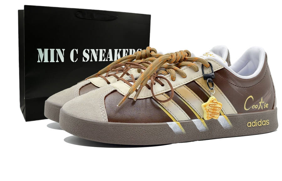 Adidas Adidas Vl Court Classic Box, Heospace, Brown Shadow Arts Abrasion Resistant Low top Skateboard Shoes Unisex Brown