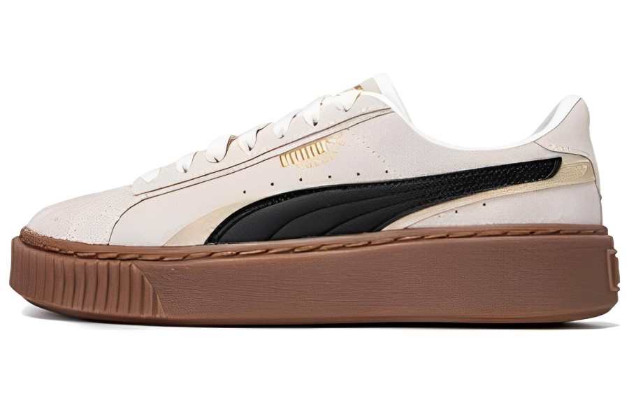 PUMA Platform Skate Shoes 'Cream Black Brown' Women's
