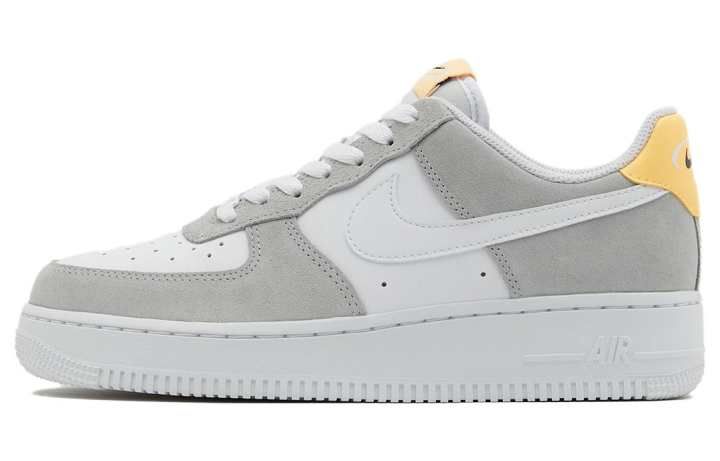 Nike Nike Air Force 1 Abrasion Resistant Breathable Low top Skateboard Shoes Men's Gray White