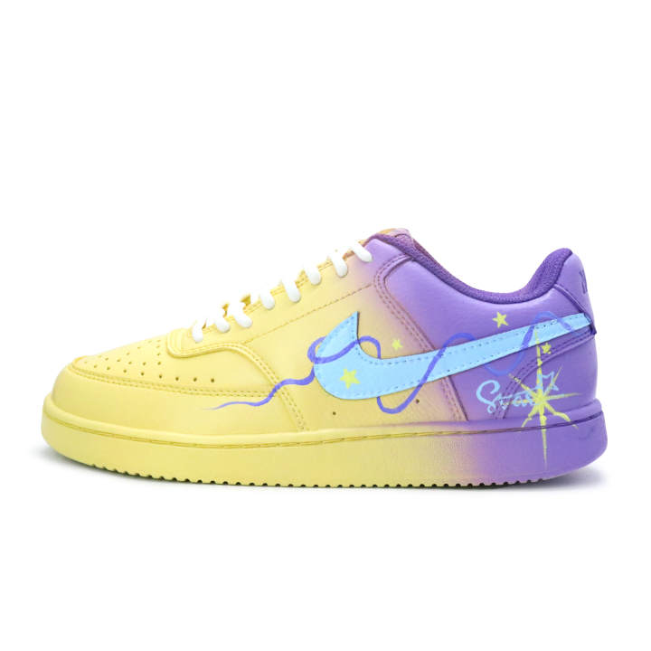 Nike Nike Court Vision 1 Summer Star Abrasion Resistant Balance Support Low top Skateboard Shoes Unisex Yellow