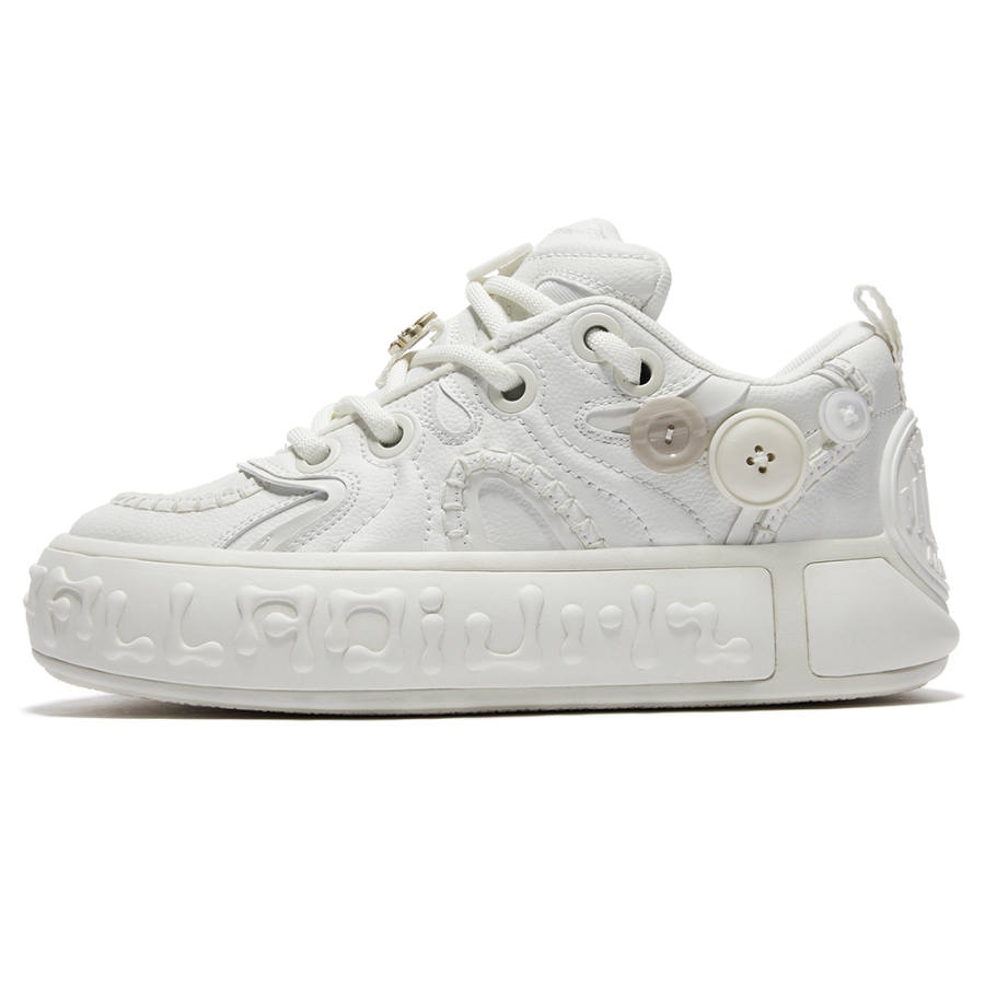 Palladium Abrasion Resistant Slip Resistant Low top Skateboard Shoes Unisex Ecru