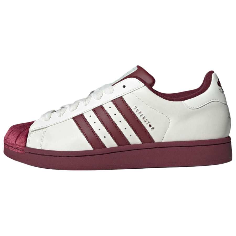Adidas Originals Superstar 2 Textile, Synthetic Leather, Leather Low top Skateboard Shoes Unisex White Red