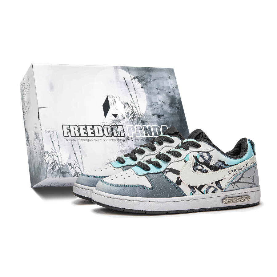 Nike Nike Court Borough Freedom Panda, Box, Charlie's Angel Minimalist Style Slip Resistant Low top Skateboard Shoes GS