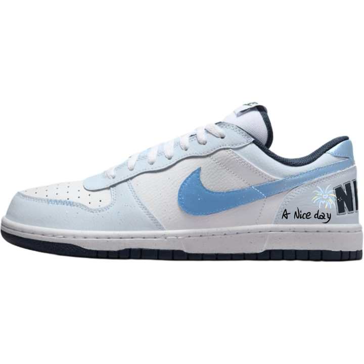 Nike Nike Big Glacial Misty Rain Cushioning Abrasion Resistant Lightweight Low top Skateboard Shoes Unisex Light Blue