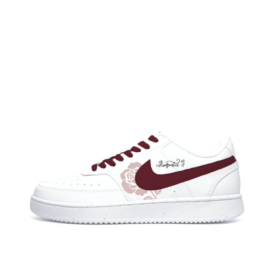Nike Nike Court Vision 1 La Vie En Rose Abrasion Resistant Abrasion Resistant Low top Skateboard Shoes Men's Red White