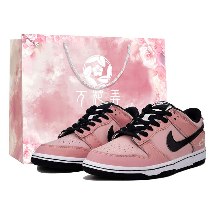 Nike Nike Dunk Low top Skateboard Shoes Unisex Pink Black