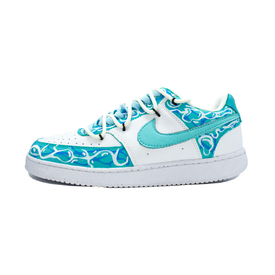 Nike Nike Court Vision 1 Cushioning Abrasion Resistant Cushioning, Wear Resistant Low top Skateboard Shoes Unisex Blue White