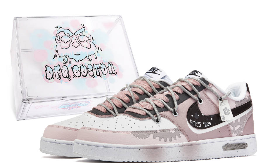 Nike Nike Court Vision 1 Skateboard Shoes Men's Low Top Pink/Brown