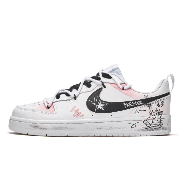 Nike Nike Court Borough Skateboard Shoes Women's Low Top Pink/White
