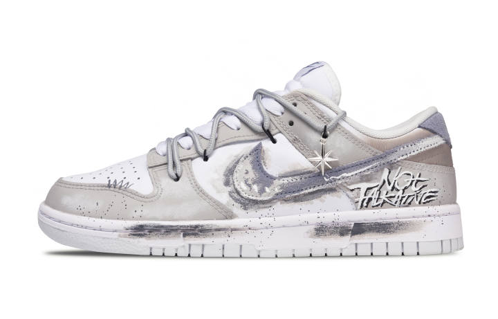 Nike Nike Dunk Abrasion Resistant Low top Skateboard Shoes Men's Gray White