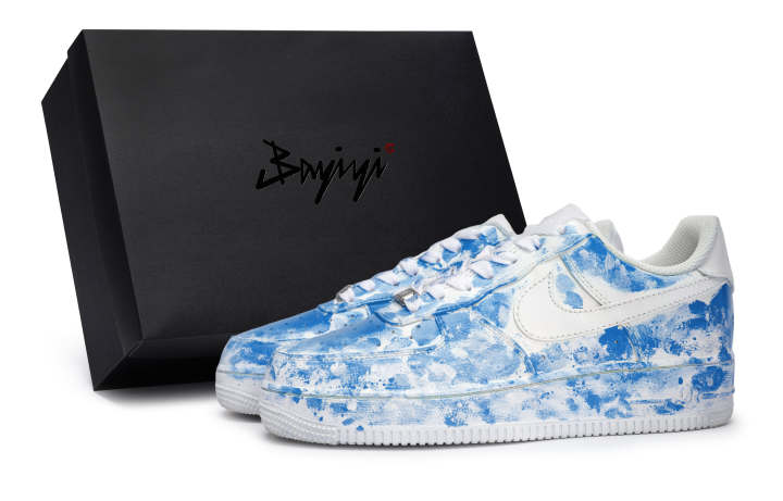 Nike Nike Air Force 1 Made In 811, Skyglow Streamer Blue, Special Shoebox Abrasion Resistant Low top Skateboard Shoes Unisex