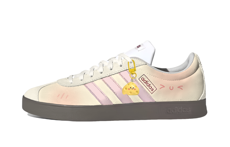 Adidas Adidas VL COURT 2.0 Pudding Sweet Apricot Abrasion Resistant Slip Resistant Abrasion Resistant Slip Resistant Low top