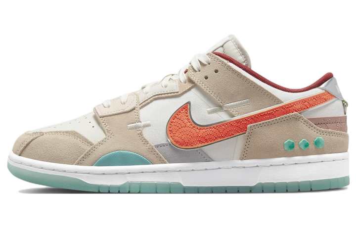 Nike Nike Dunk Scrap Shapeless, Formless, Limitless China Jade Suede, Textile Low top Skateboard Shoes Men's