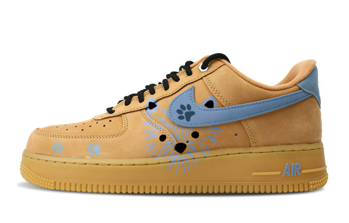 Nike Nike Air Force 1 Puppy Footprints Slip Resistant, Abrasion Resistant, Lightweight Low top Skateboard Shoes Unisex
