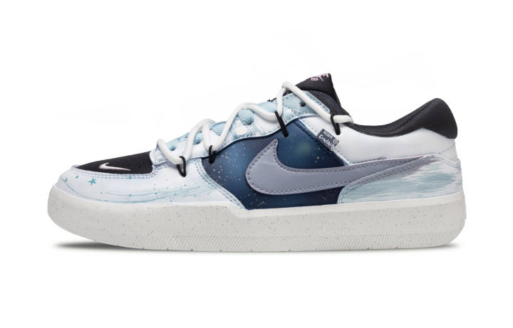 Nike Nike SB Force 58 Vast Planet Synthetic Leather Abrasion Resistant Low top Skateboard Shoes Men's Black Blue
