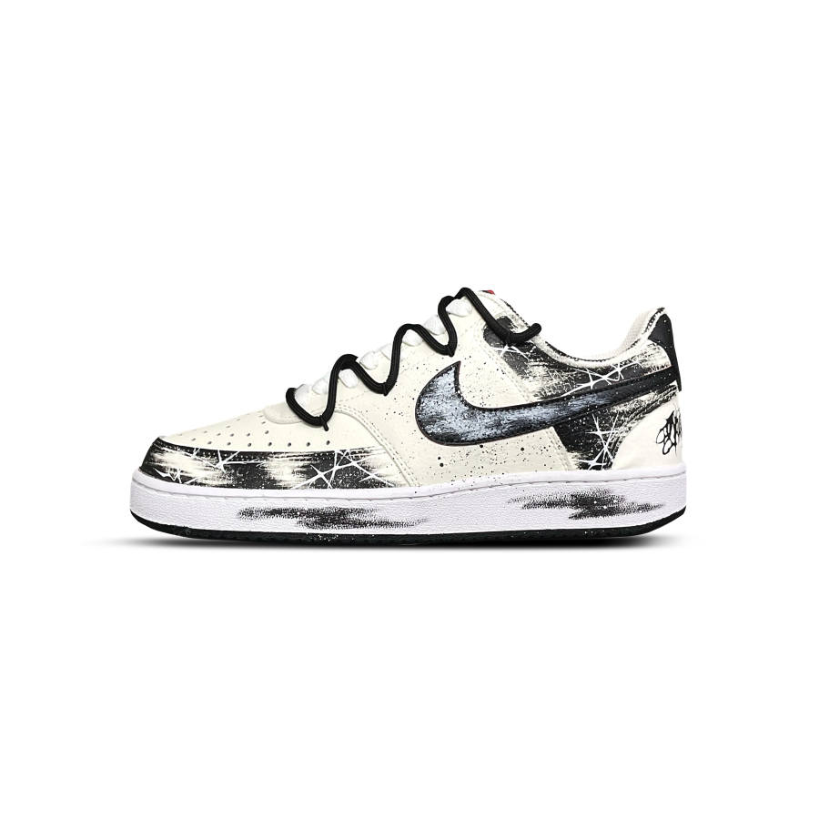 Nike Nike Court Vision 1 Tower Rabbit Cushioning, Wear Resistant Low top Skateboard Shoes Men's Black White