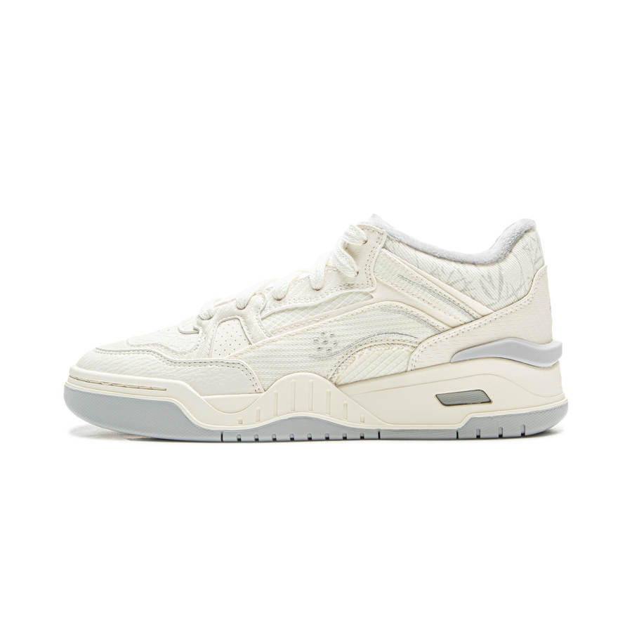 Li-Ning Li Ning Moon White 2MID Fleece Lined Thermal, Casual Versatile Vintage Platform Fashion Classic Trendy Mid top