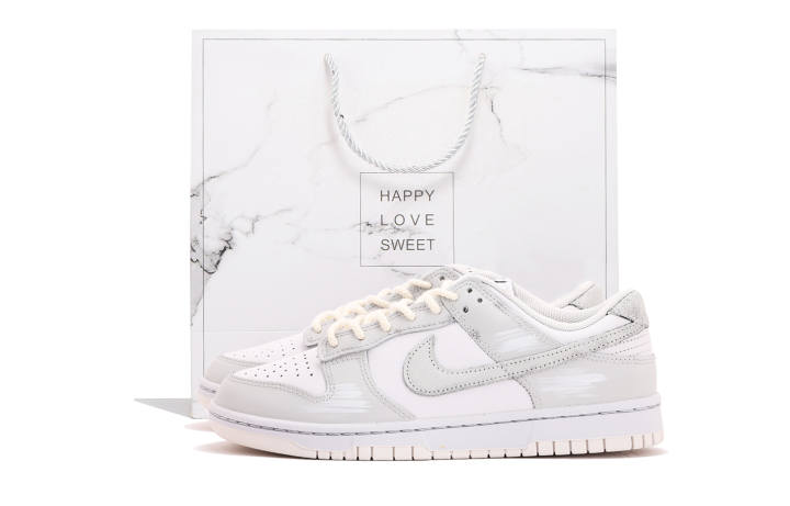 Nike Nike Dunk Abrasion Resistant Low top Skateboard Shoes Unisex White Gray