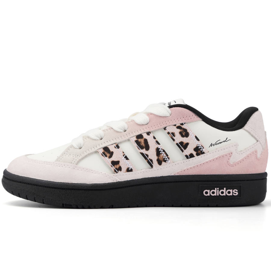 Adidas Adidas WCARD ADV Sweet Leopard Baby Abrasion Resistant Low top Skateboard Shoes Unisex Pink White