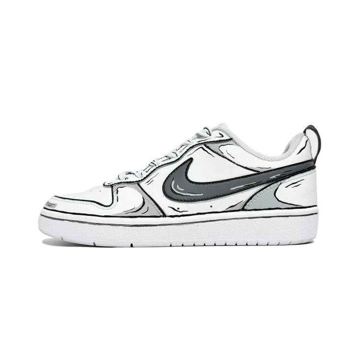 Nike Nike Court Borough 2 Skateboard Shoes Women's Low Top Black/White/Gray