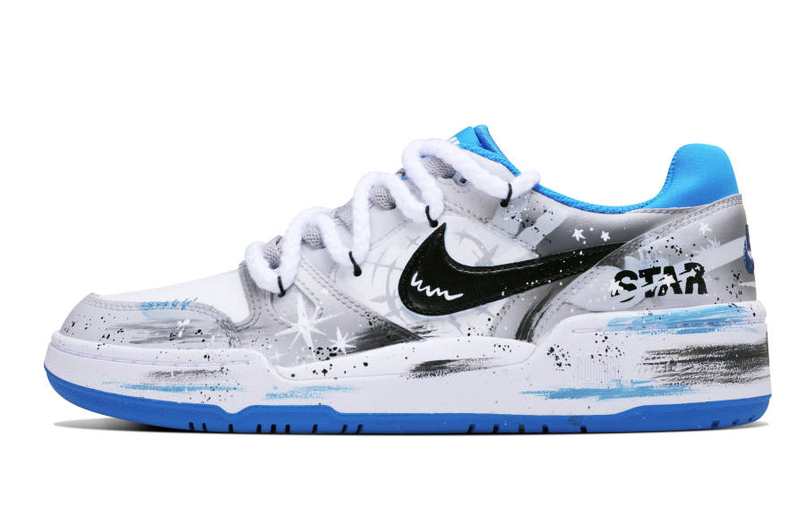 Nike Nike Full Force Cushioning, Wear Resistant Low top Skateboard Shoes Men's Black Gray Blue